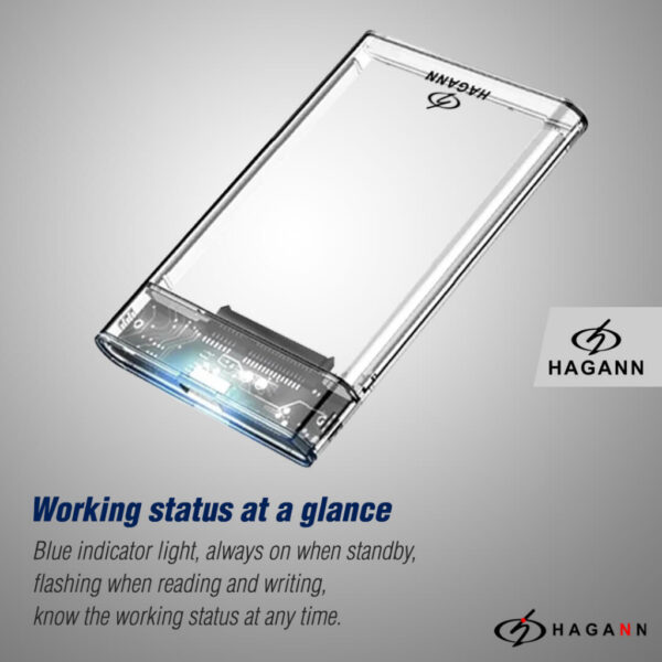 HAGANN Case Harddisk External USB 3.0 HDD Enclosure 2.5" SATA - Image 9